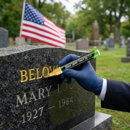 🔥HOT SALE 🐦Golden Tombstone Marker Pen for Restoring Faded Grave Inscriptions（2 PCS）