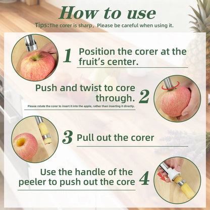 🍐Must-Have Kitchen Gadget | Core & Peel All Fruits Easily