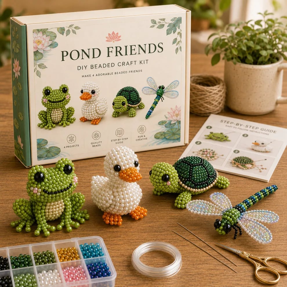 🧵✨Tiny 3D Beaded Animal Craft Kit