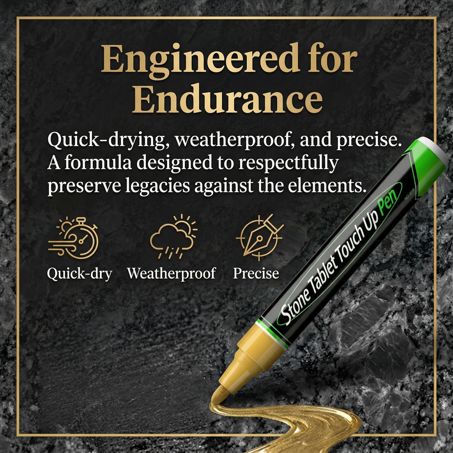 🔥HOT SALE 🐦Golden Tombstone Marker Pen for Restoring Faded Grave Inscriptions（2 PCS）