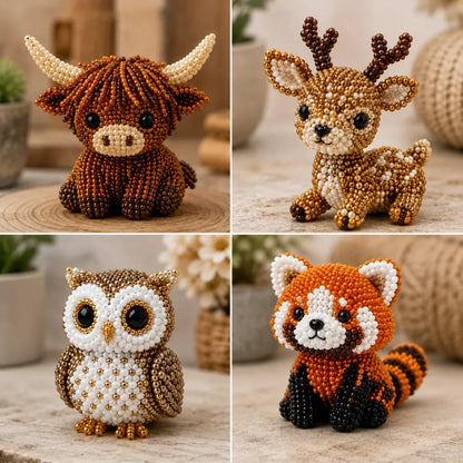 🧵✨Tiny 3D Beaded Animal Craft Kit