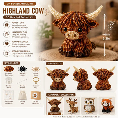 🧵✨Tiny 3D Beaded Animal Craft Kit