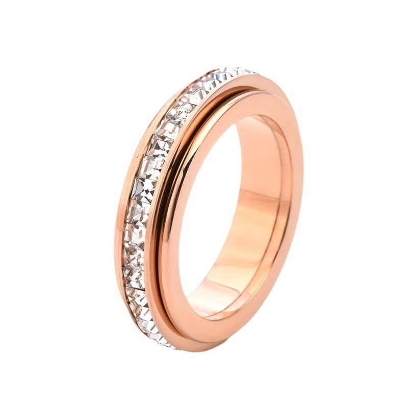Sparkling Spinning Ring, Relieves Anxiety, Symbolizes Vows & Luck, Waterproof & Fade-Resistant💍
