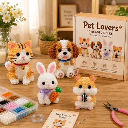 🧵✨Tiny 3D Beaded Animal Craft Kit