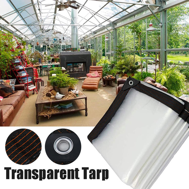 🌧️🛡️50% OFF – Sturdy & Transparent Waterproof Tarpaulin | UV-resistant, tear-resistant and perfect for garden, balcony, car and outdoor protection 🌧️🛡️